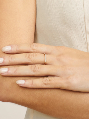 Hex Ring With White Diamonds