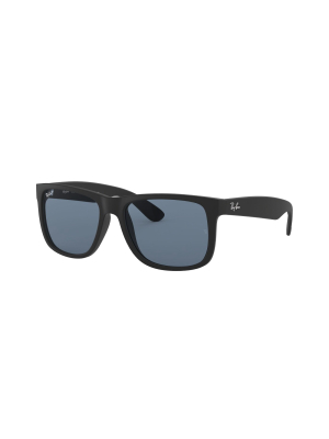 Ray-ban Rb4165 622/2v Unisex Square Lifestyle Sunglasses Black