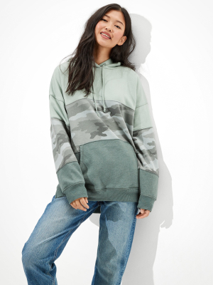 Ae Fleece Oversized Side Slit Hoodie