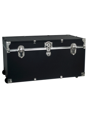 Seward Traveler 31" Trunk With Wheels And Lock Black