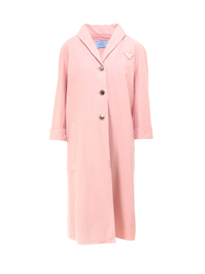 Prada Oversized Logo Patch Coat