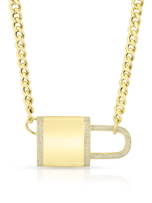 14kt Yellow Gold Diamond Luxe Lovelock Necklace