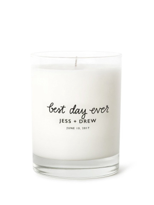 Candle Label - Best Day Ever Personalized