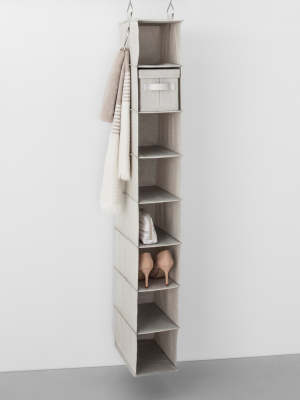 8 Shelf Hanging Fabric Shoe Organizer Light Gray - Made By Design™