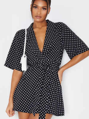 Black Polka Dot Tea Dress