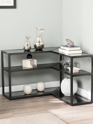 Jondell Wraparound End Table Black - Aiden Lane