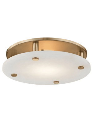 Croton Large Led Flush Mount Aged Brass