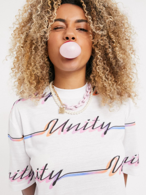 Asos Design X Glaad Unisex Relaxed T-shirt With All-over Unity Print