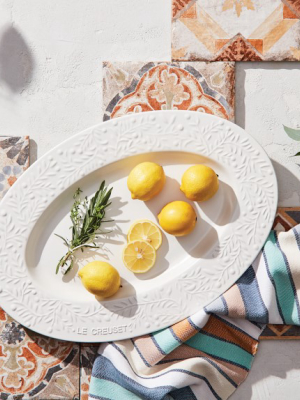 Le Creuset Olive Branch Embossed Platter