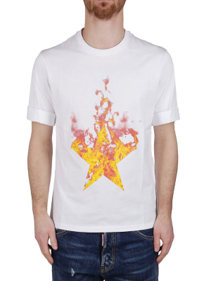 Neil Barrett Firestars Print Slim-fit T-shirt