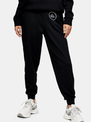 2nd Life Graphic Print Joggers In Black