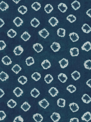 Kanoko Wallpaper In Indigo From The Shibori Collection By Milton & King