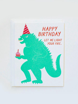 Happy Birthday! Let Me Light Your Fire Card