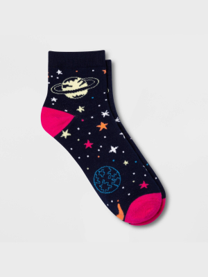Women's Space Ankle Socks - Xhilaration™ Navy Blue 4-10