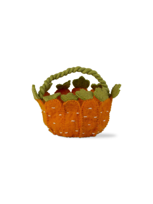 Tag Hippity Hoppty Carrot Basket Made Of Felt Artisan Made Easter Spring Design For Organisation Storage Home Décor