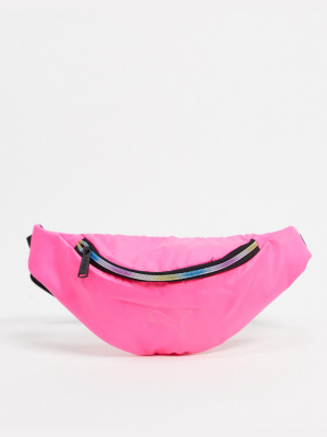 Puma Essentials Waist Bag In Pink