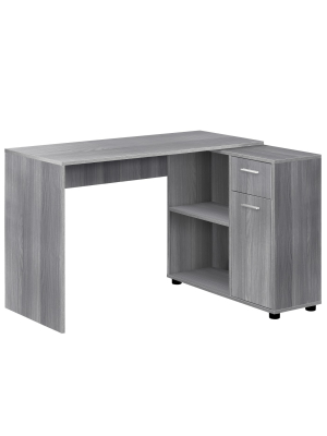 60" Computer Desk With Storage Cabinet - Everyroom