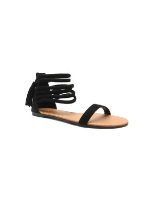 Qupid Shoes Archer Sandal In Black Archer-166 Black