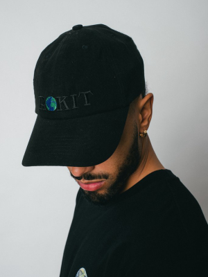 Blue Dot Hat - Black