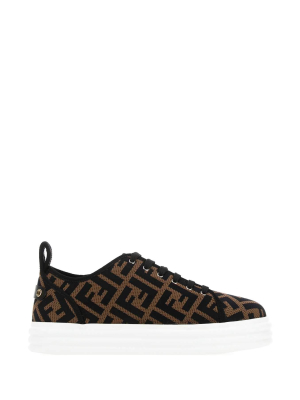 Fendi Rise Ff Motif Low-top Sneakers