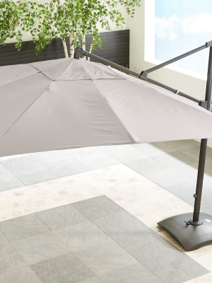 10' Sunbrella ® Silver Square Cantilever Umbrella