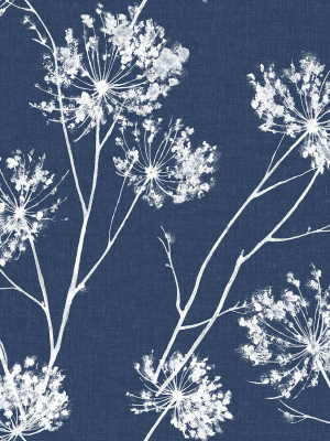 One O'clocks Peel-and-stick Wallpaper In Denim Blue By Nextwall