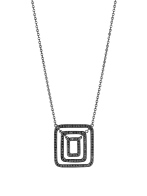 Piece Square Swing Diamond Necklace - Small