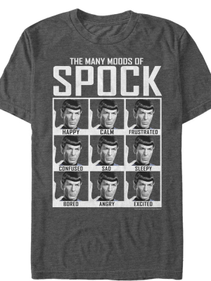 Men's Star Trek Many Moods Of Spock T-shirt