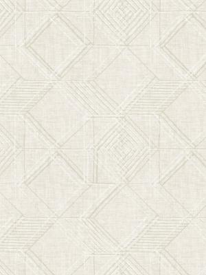 Moki Lattice Geometric Wallpaper In Off-white From The Pacifica Collection By Brewster Home Fashions