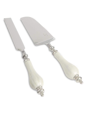 Julia Knight Peony Cake Serving Set In Snow