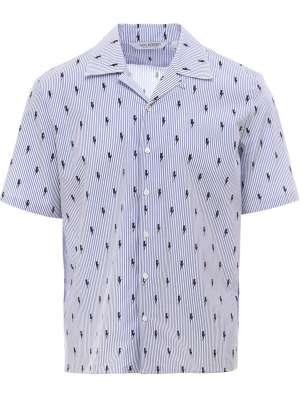 Neil Barrett All Over Thunderbolt Print Shirt