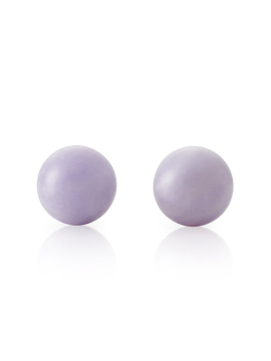 Lavender Jade Bead Earrings