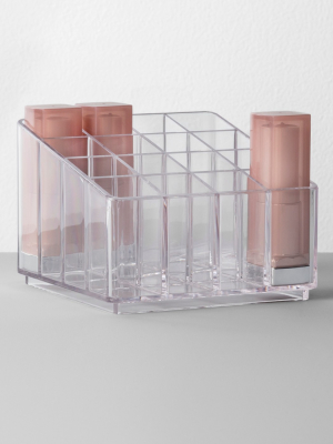 Bathroom Plastic 16 Slot Lipstick Organizer Clear - Made By Design™
