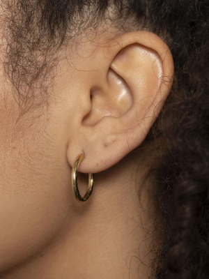 Small Hammered Hoop Earrings