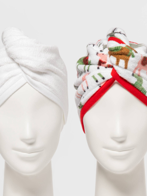 2pk Reindeer Hair Wrap White - Wondershop™