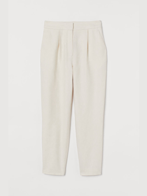 Linen-blend Slacks