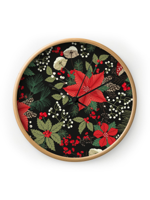 Sabine Reinhart Miracle Of Christmas Round Clock By Deny Designs.