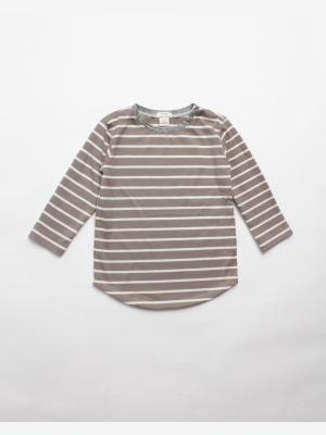 The Stripe Tee In Mushroom