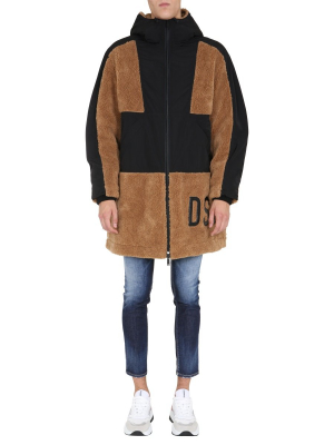 Dsquared2 Logo Patch Hooded Coat