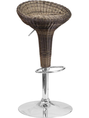 Wendy Wicker Adjustable Height Barstool