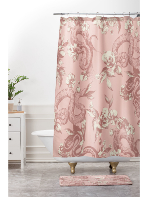 24" X 36" Floral Snake Blush Bath Rug Pink - Deny Designs