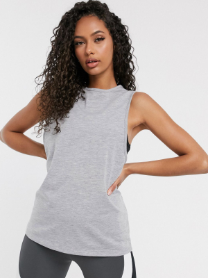 Asos 4505 Drop Armhole Tank In Cotton Touch