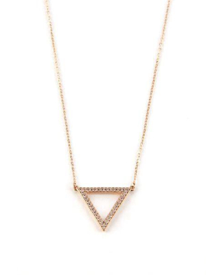 Bermuda Triangle Necklace, Rose Gold