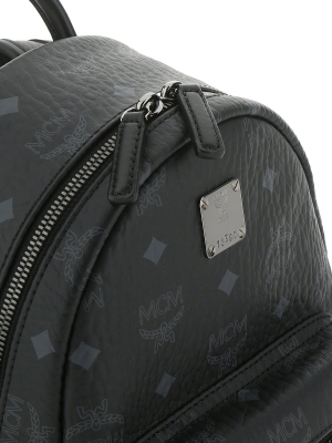 Mcm Stark Side Studs Zipped Backpack