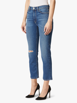 Barbara High-waist Crop Straight Jeans