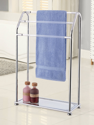 Three Bar Acrylic Towel Rack Chrome - Neu Home