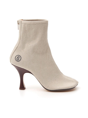 Mm6 Maison Margiela Logo Anatomic Ankle Boots