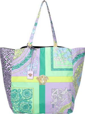 Versace Medusa Mix Print Tote Bag