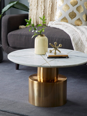 Marble Coffee Table Gold - Olivia & May