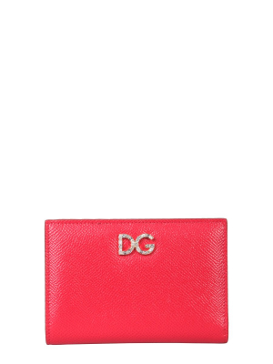 Dolce & Gabbana Rhinestone Dg Small Wallet